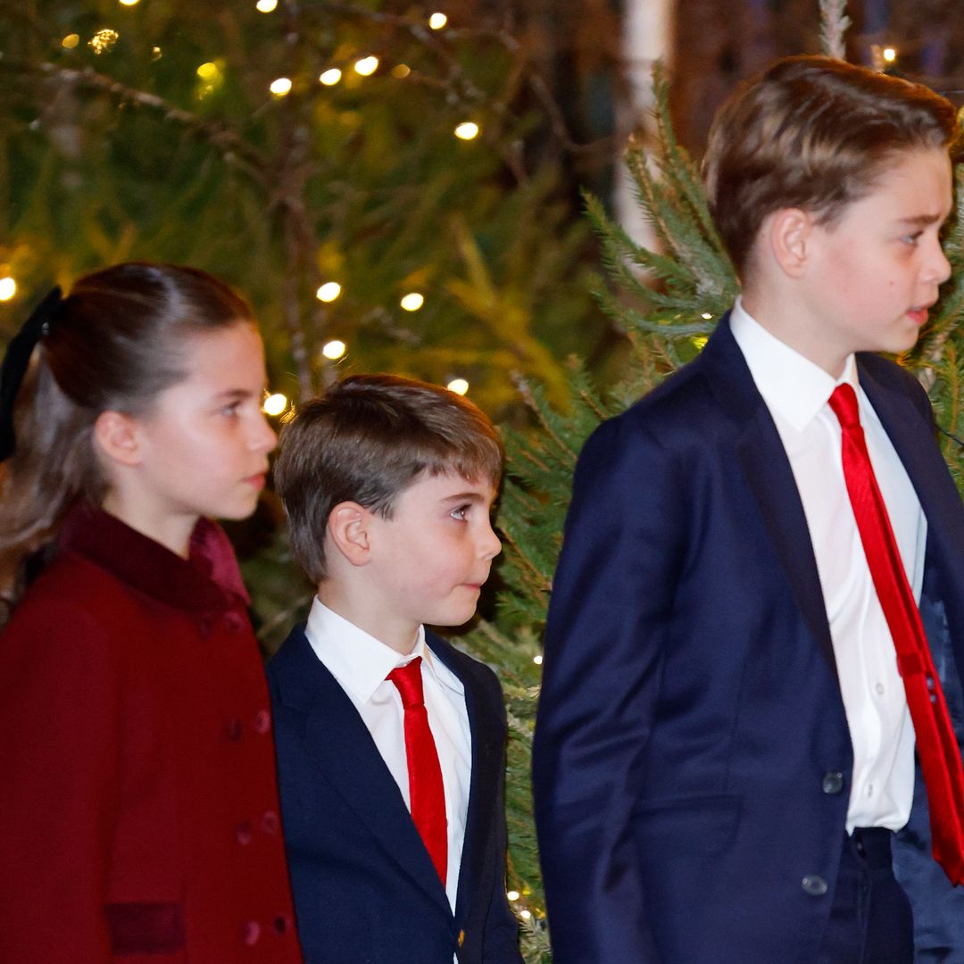 The Princess of Wales' children twin in festive red outfits 