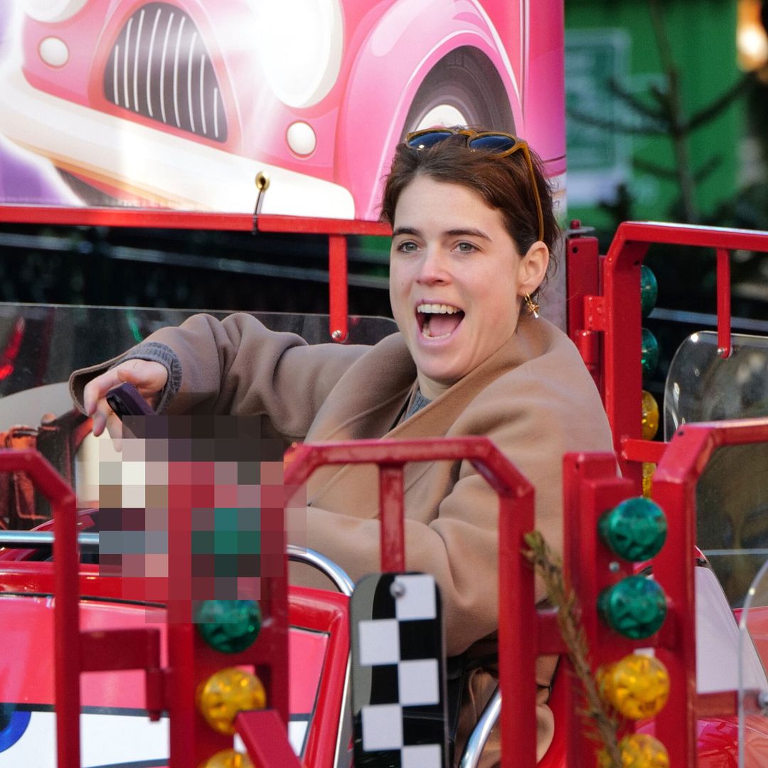 Princess Eugenie pictured with mini me sons at Winter Wonderland