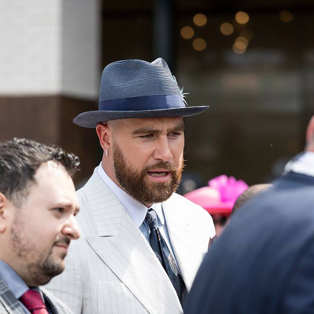 Travis Kelce makes surprising fashion choice as he attends Kentucky Derby