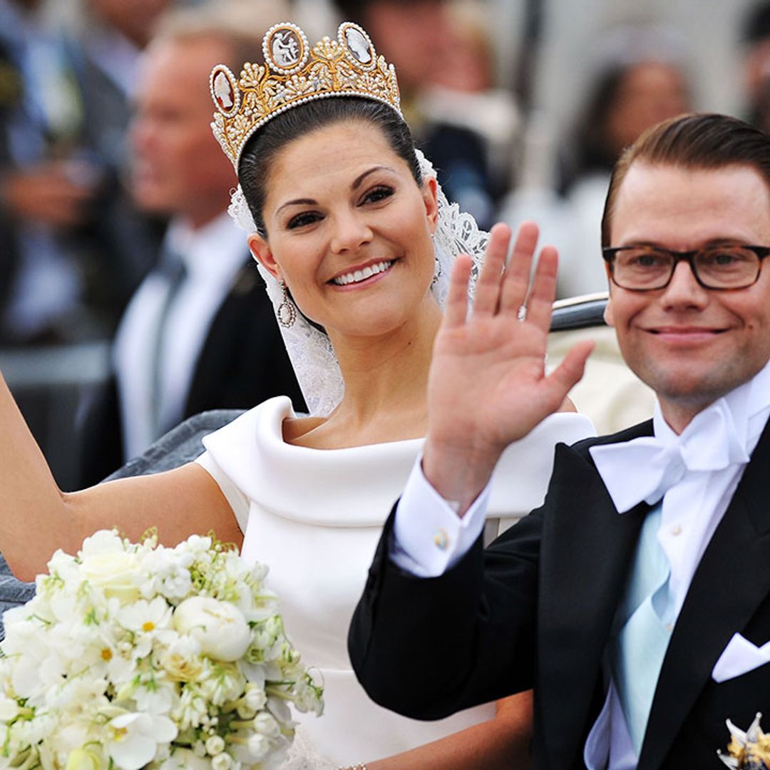 Crown Princess Victoria winks in never-seen-before wedding photo to mark her birthday