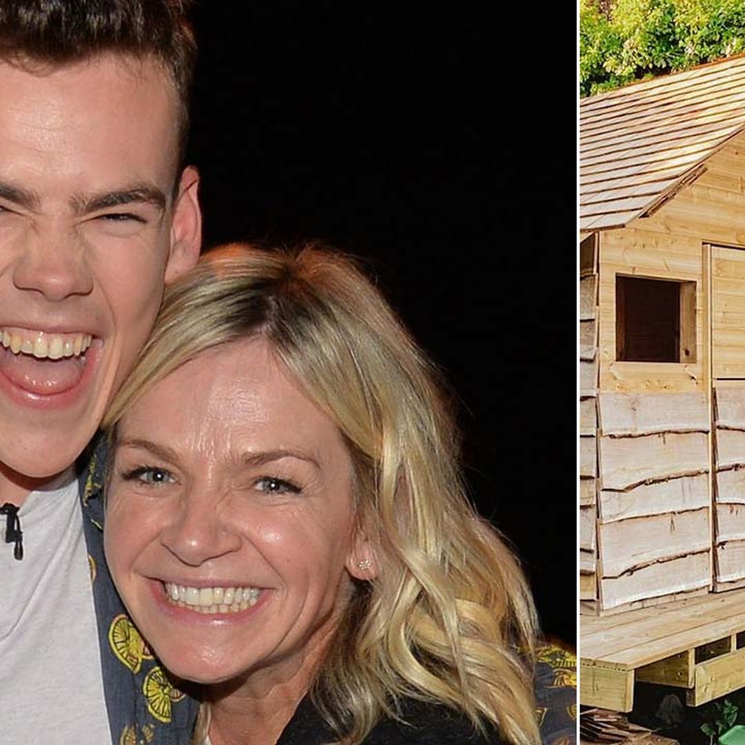 Zoe Ball unveils son Woody Cook's handmade garden cabin - and fans are obsessed