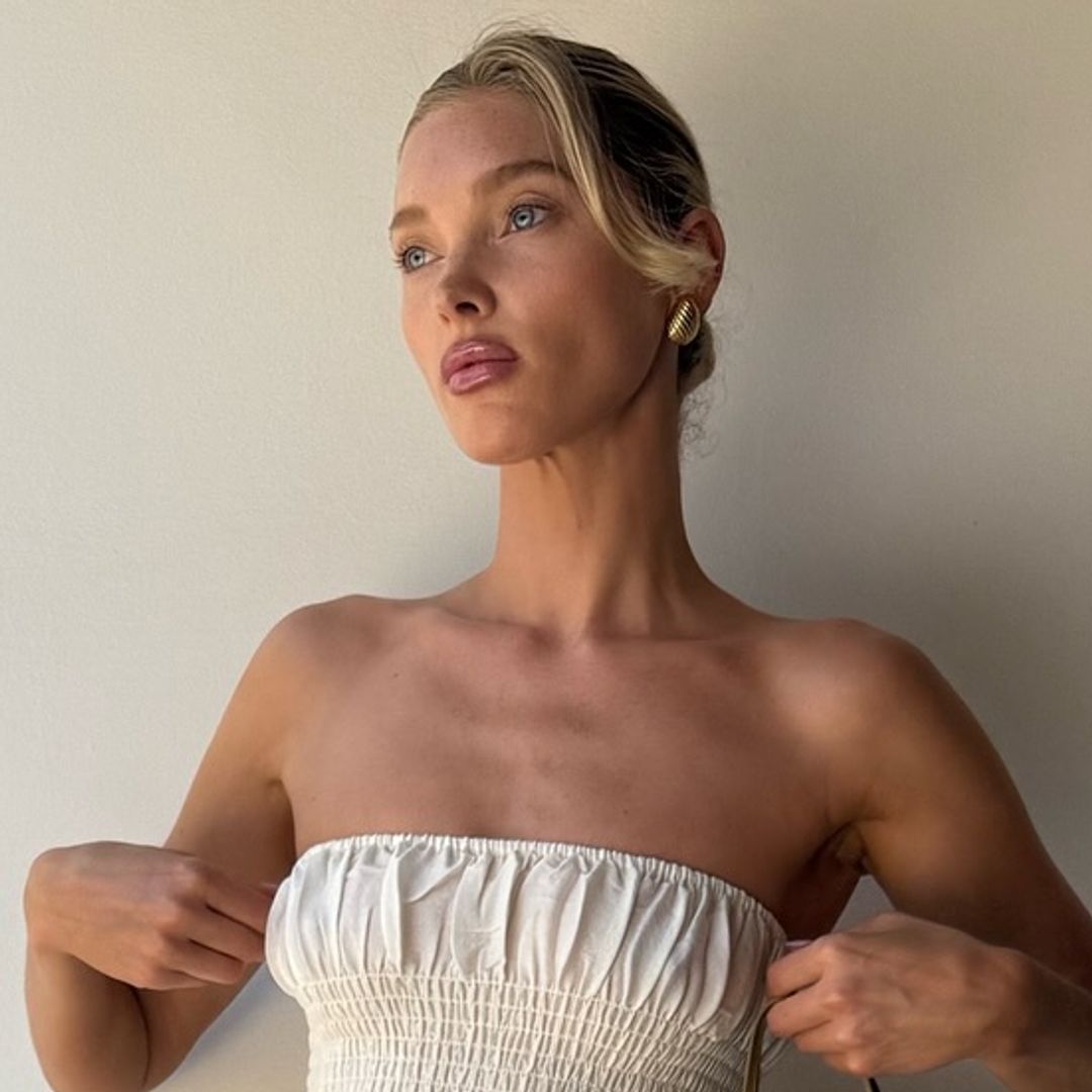 Elsa Hosk’s sheer lace Gucci micro dress is all over our heatwave moodboard