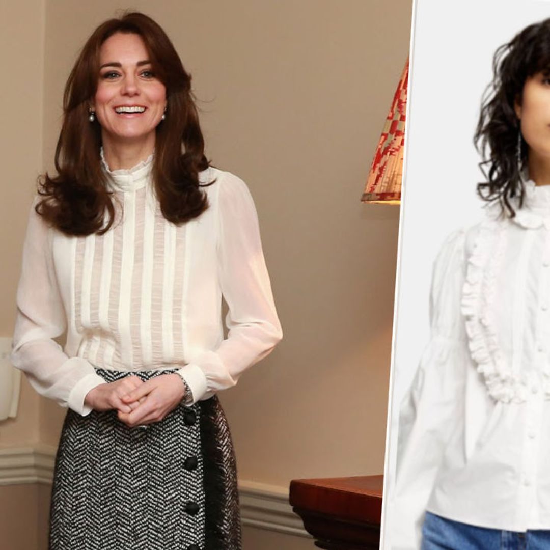 Remember Kate Middleton's white summer blouse? Topshop has the perfect lookalike