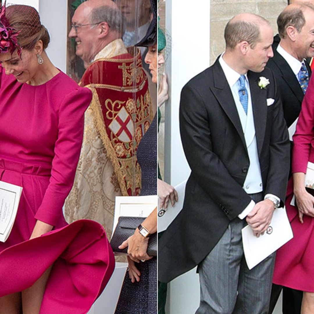 The Countess of Wessex's reaction to Kate Middleton's dress blowing in the wind is amazing