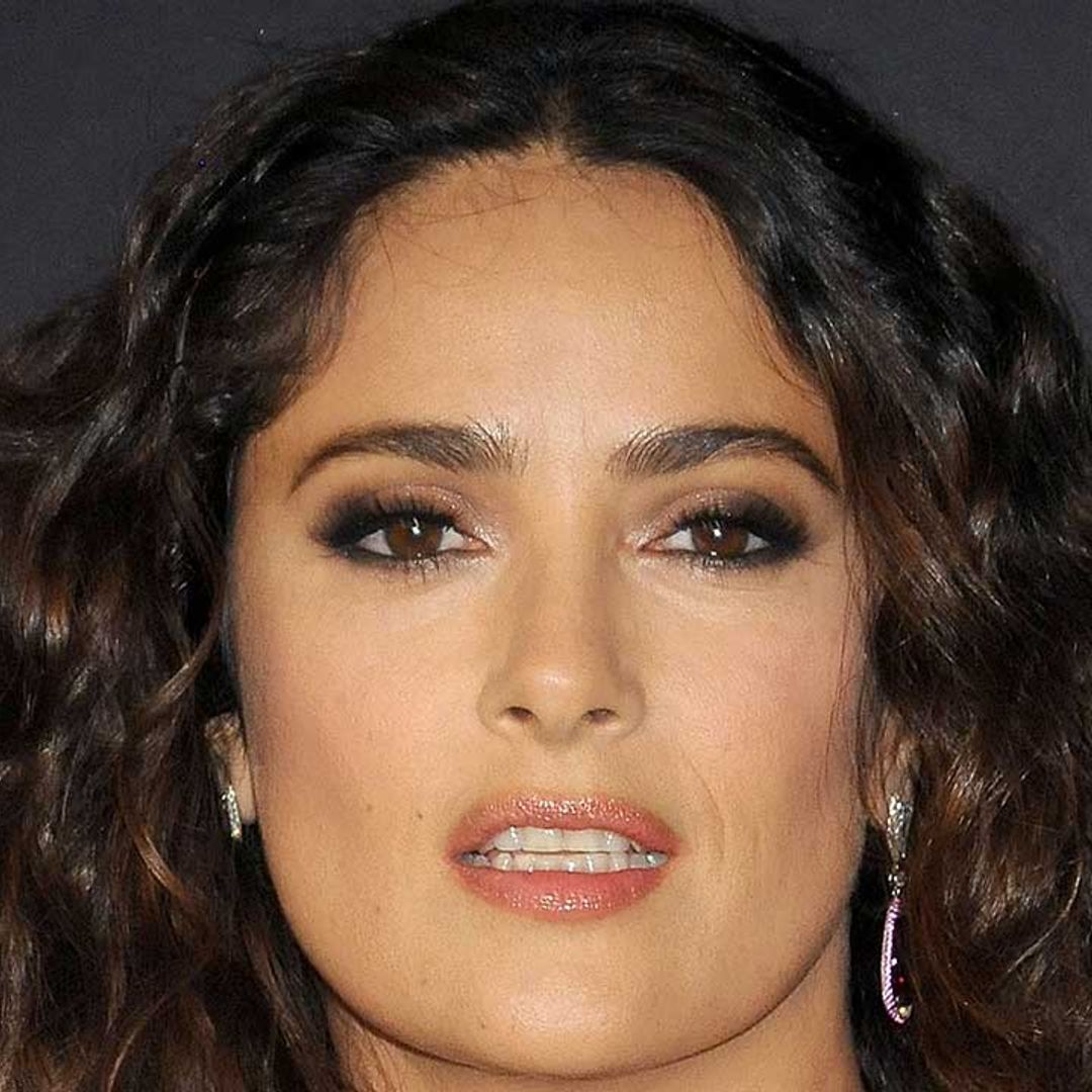 Salma Hayek slays black carpet in velvet gown with incredible cut-out ...