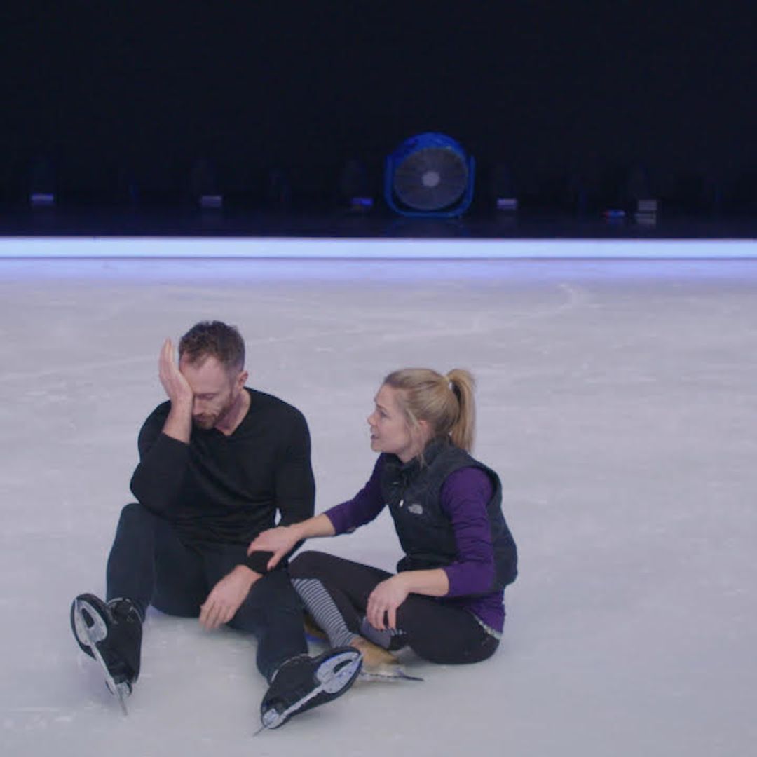 Dancing On Ice's James Jordan visibly upset as he drops partner in nasty accident
