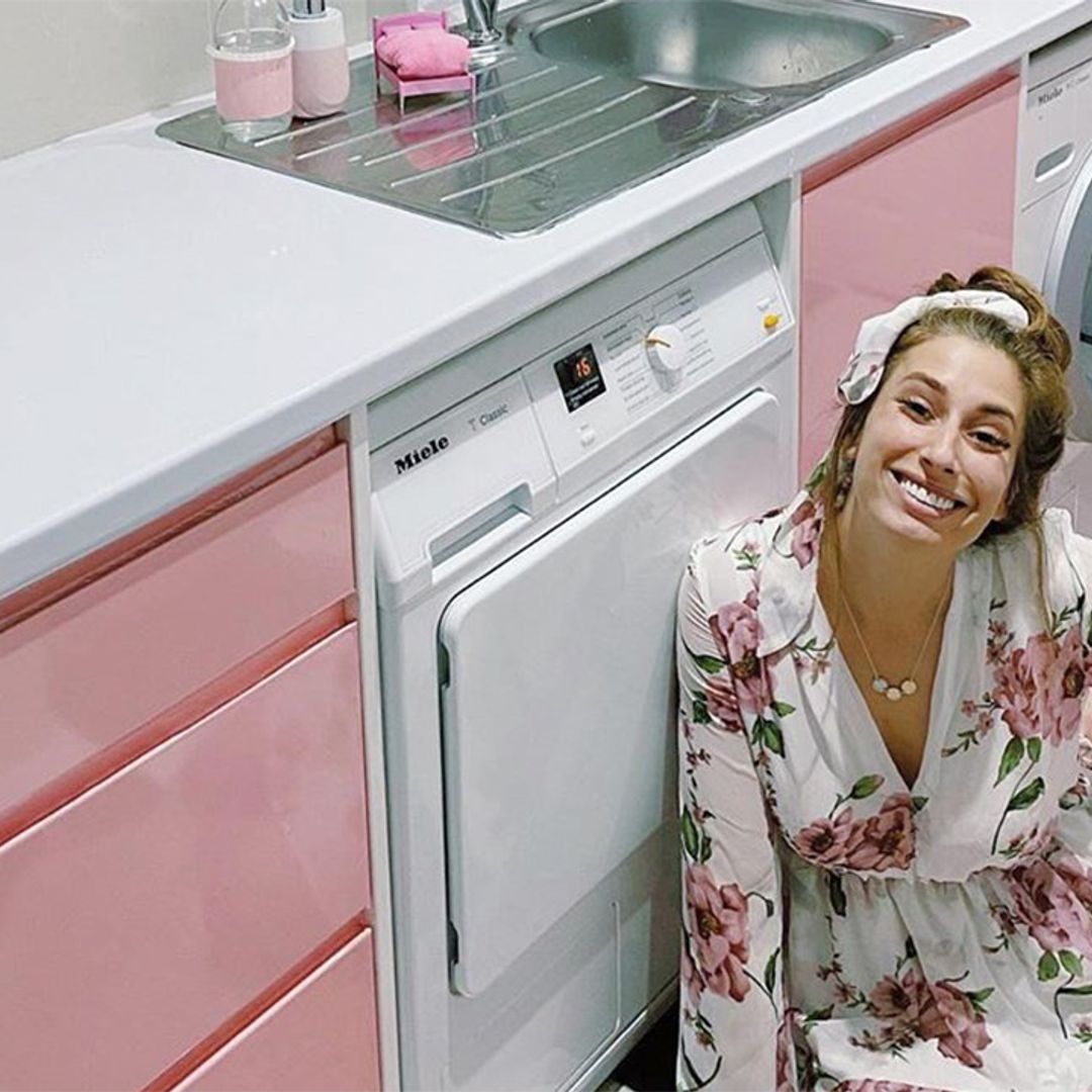 Stacey Solomon's all-pink cleaning cupboard will blow your mind