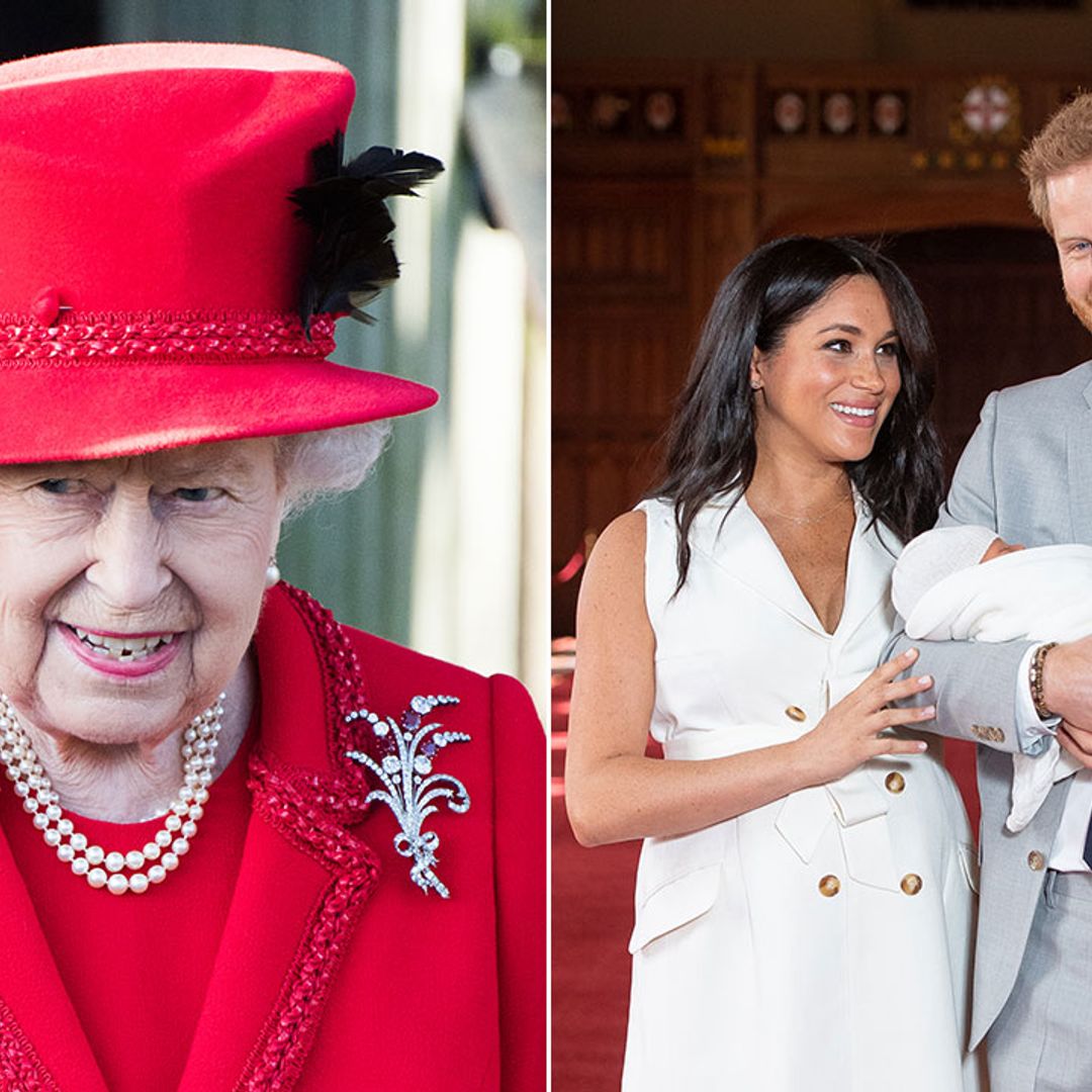 The Queen shows gorgeous photo of baby Archie with Meghan Markle and Prince Harry during speech