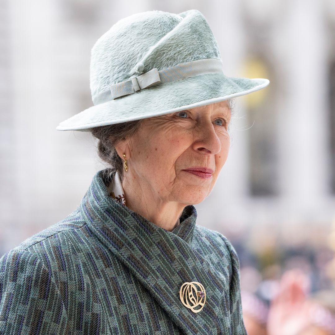 Princess Anne looks so elegant in shift dress and gloves