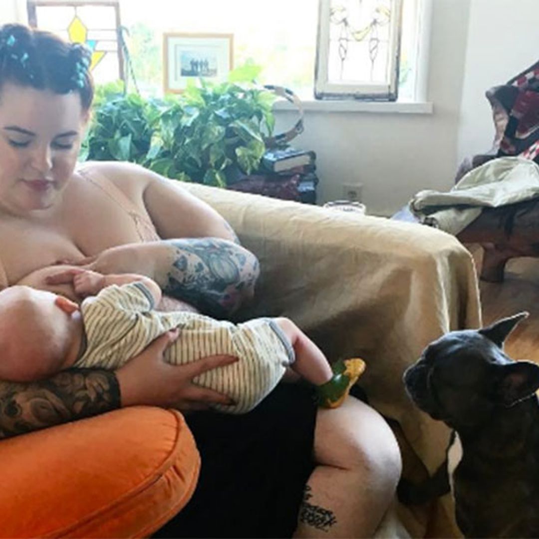 Tess Holliday shares breastfeeding snap as she details motherhood struggles