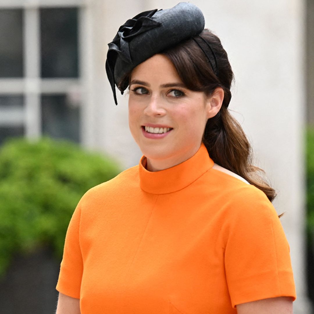 Princess Eugenie wows in orange Emilia Wickstead dress at the Queen's Service of Thanksgiving