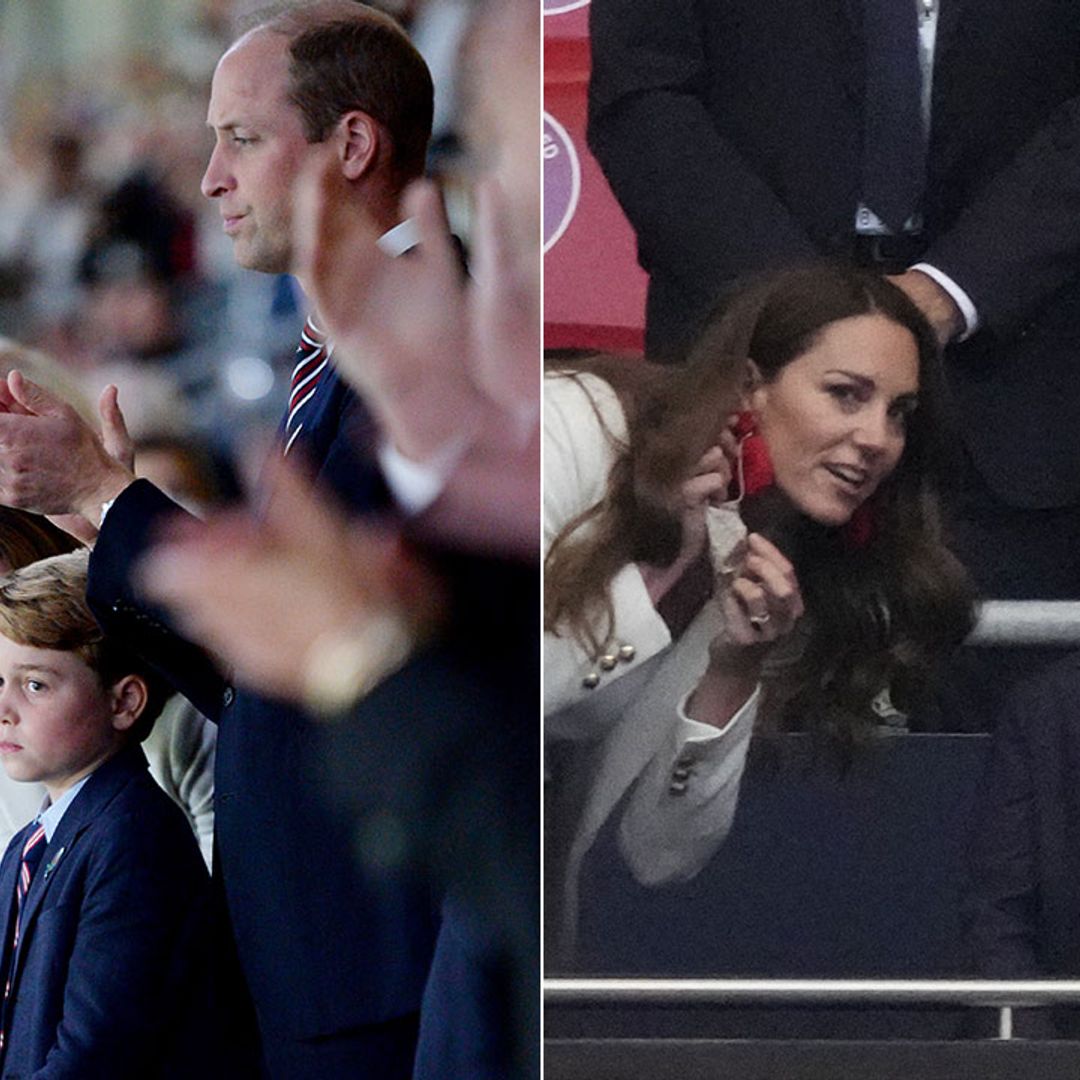 Watch Prince William console a sad Prince George following England's devastating defeat