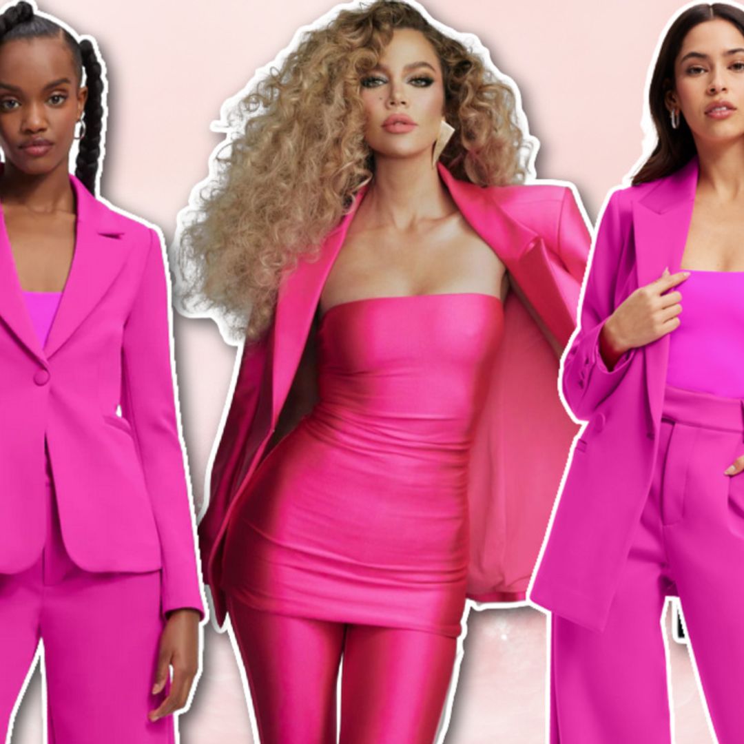 Khloe Kardashian's Good American hot pink blazer has girl boss written all over it