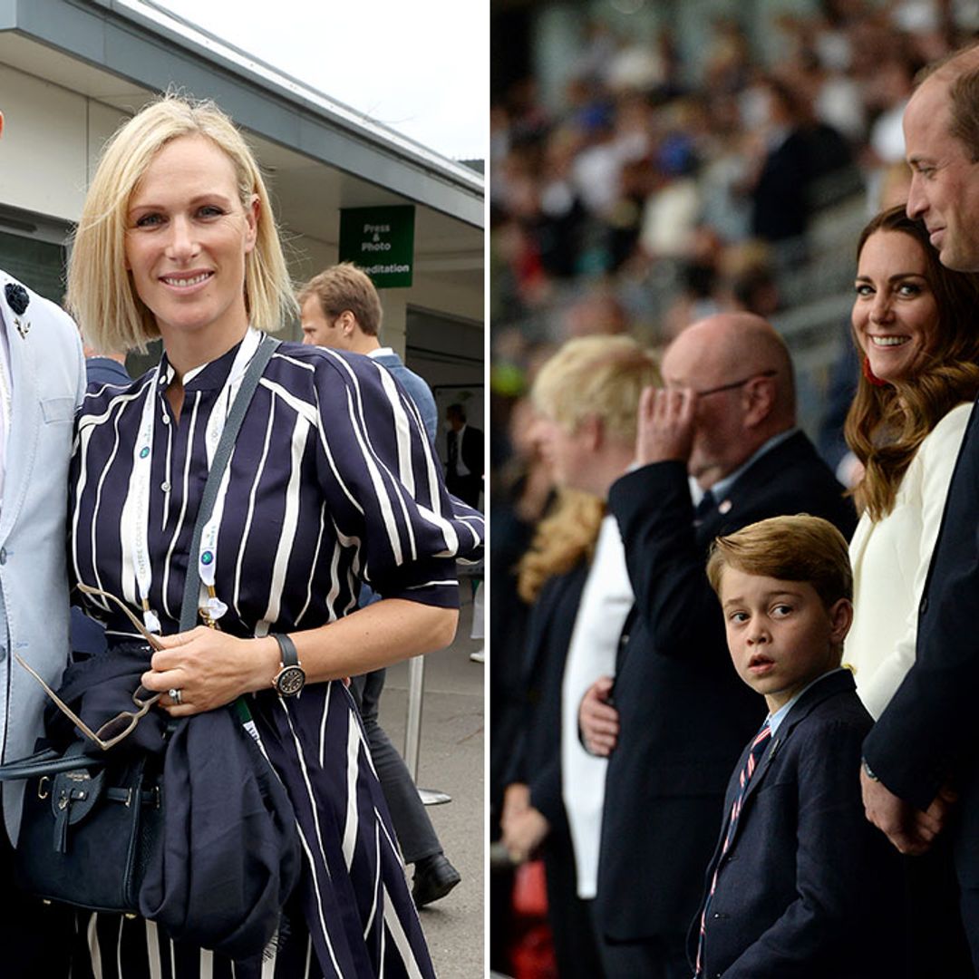 Zara and Mike Tindall join Prince William at England's Euro 2020 final