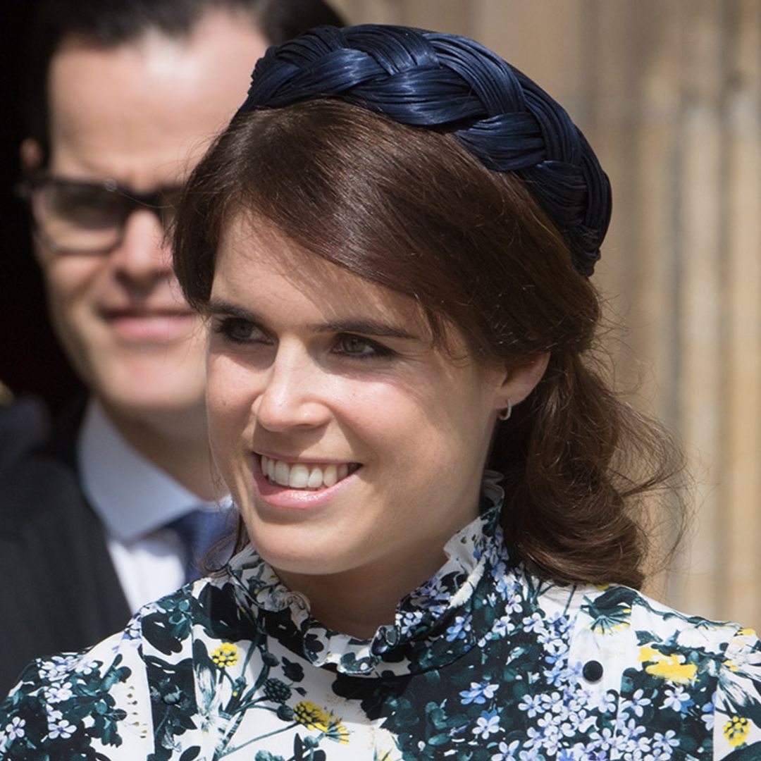Princess Eugenie looks stylish in signature florals - watch her home video