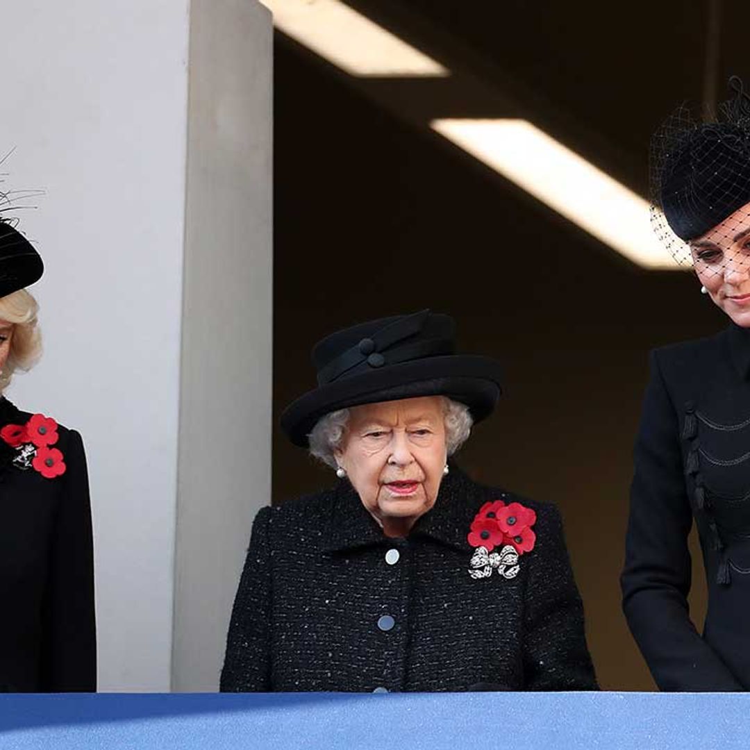 Watch Kate Middleton and the Duchess of Cornwall sing God Save The Queen on Remembrance Sunday