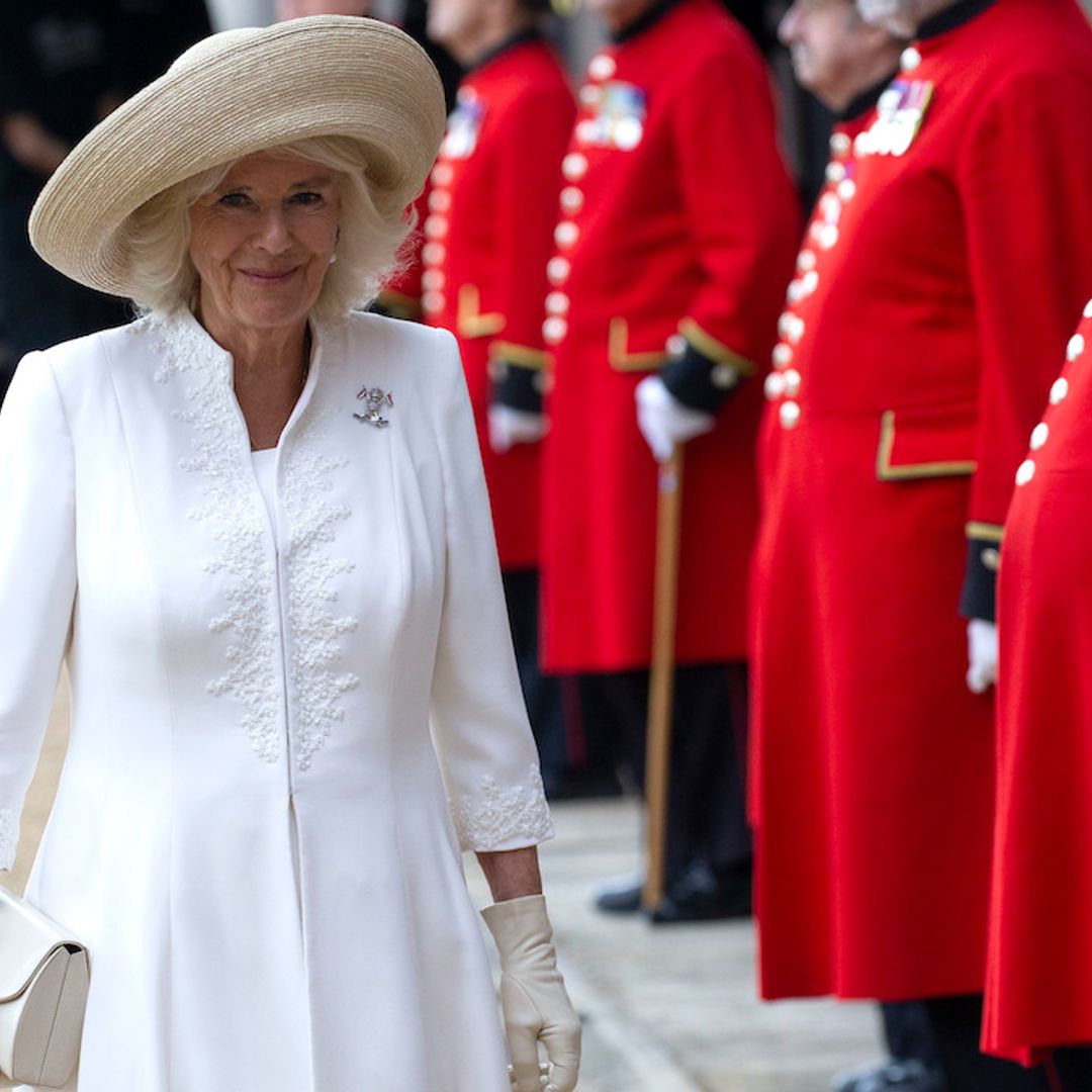 Duchess Camilla steps out in statement straw hat for stunning new appearance