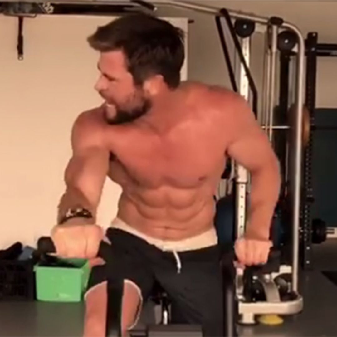 Chris Hemsworth shares incredible workout video