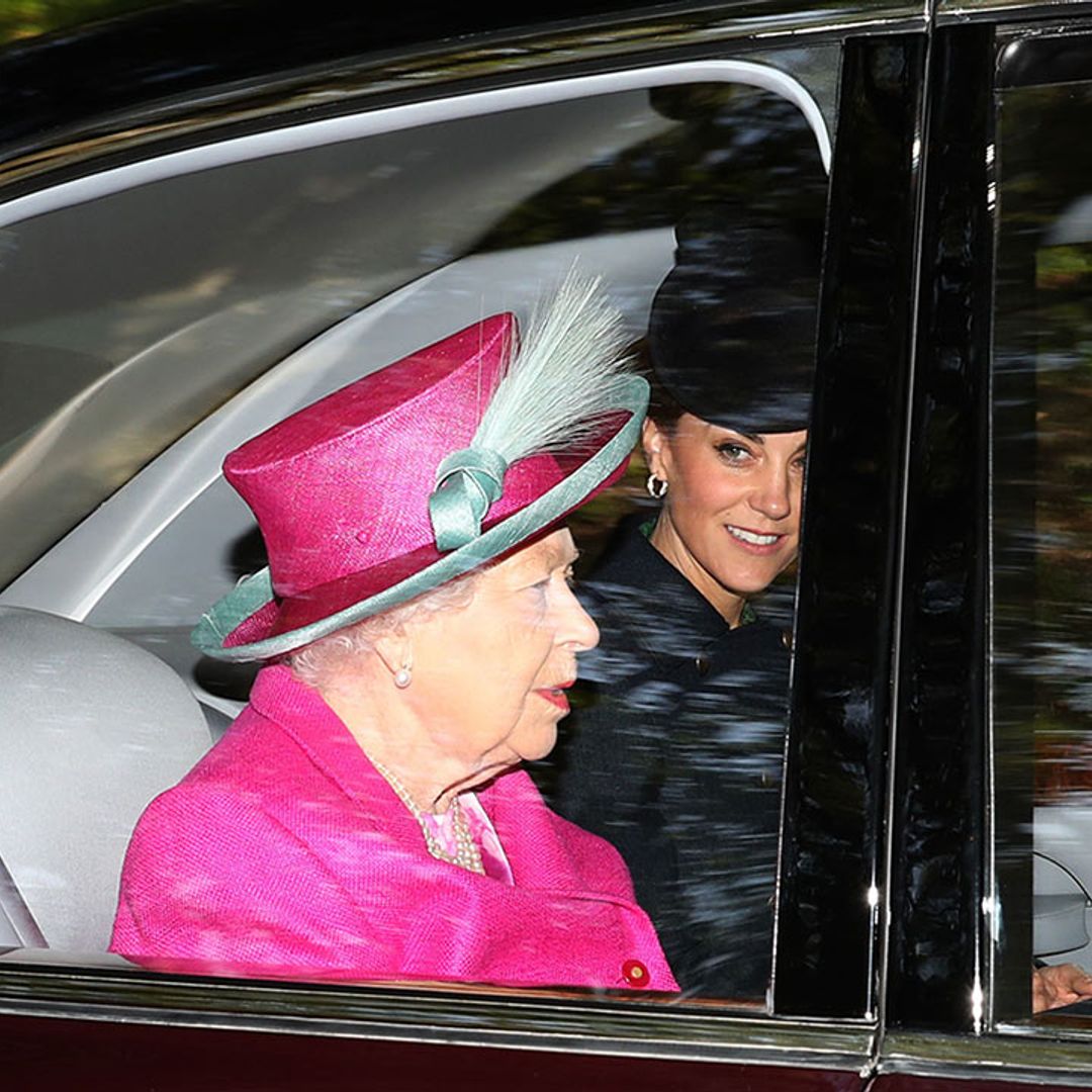 Kate Middleton and Prince William accompany the Queen to church - ALL the pictures