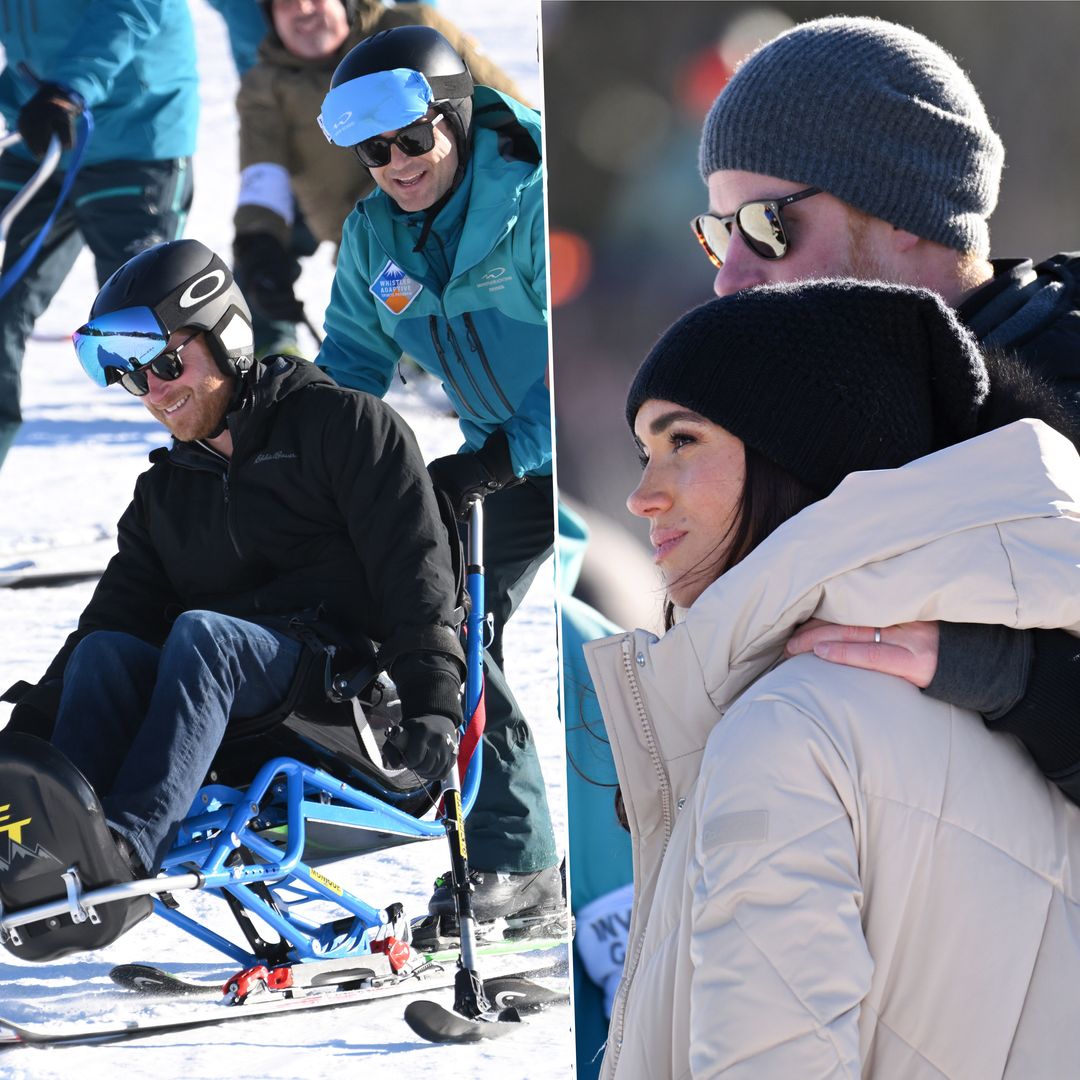 Watch Prince Harry try sit-skiing as Meghan Markle cheers him on during day one of Canada trip – best photos