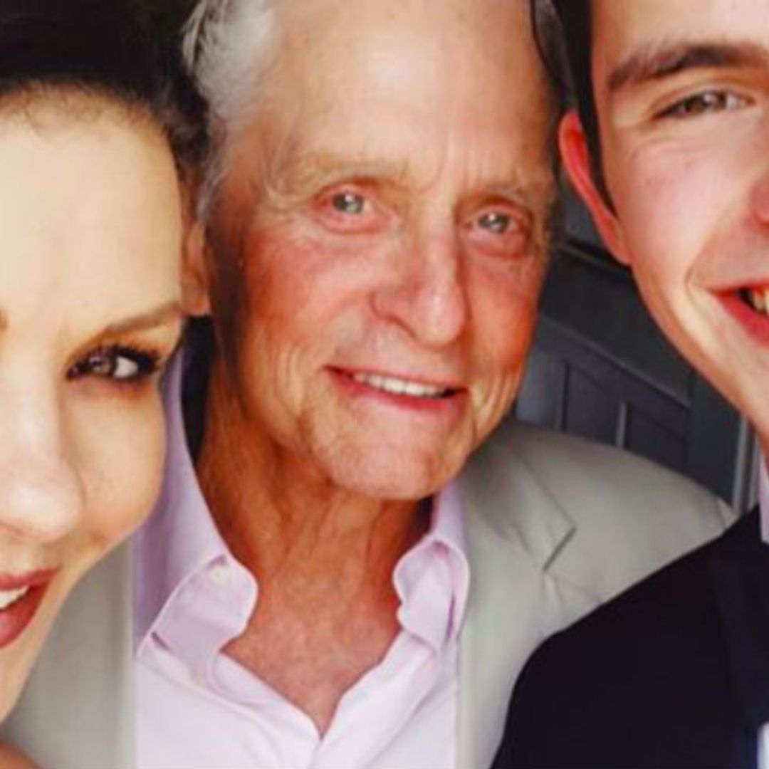 Dylan Douglas shares sweet throwback family snap to mark parents Catherine Zeta Jones and Michael Douglas' birthdays