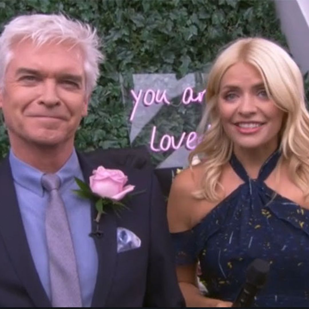 Holly Willoughby reveals wedding look in stunning Whistles navy midi-dress