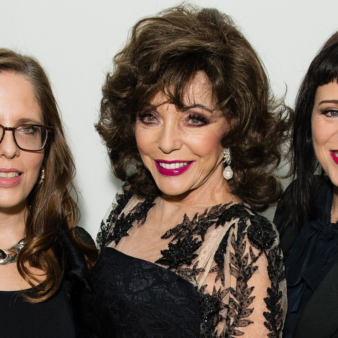 Joan Collins cuddles up with rarely-seen family members amid sweet milestone