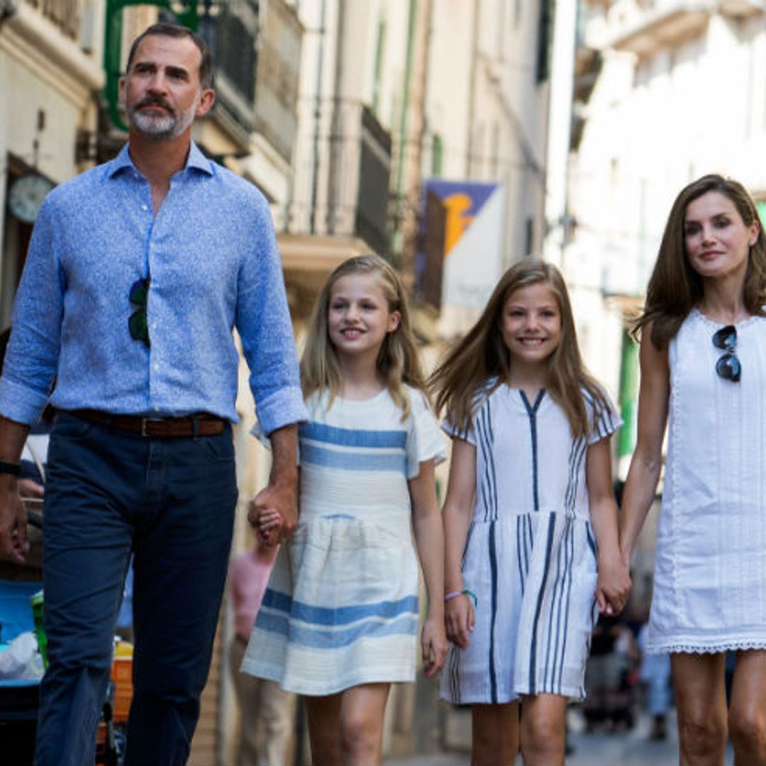 Thrifty Queen Letizia recycles yet another outfit during family outing in Palma