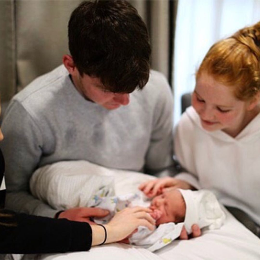 See the moment Ronan Keating's children meet their new baby sibling