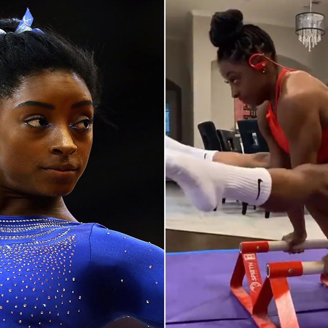Simone Biles' mammoth kitchen doubles as a gym – inside