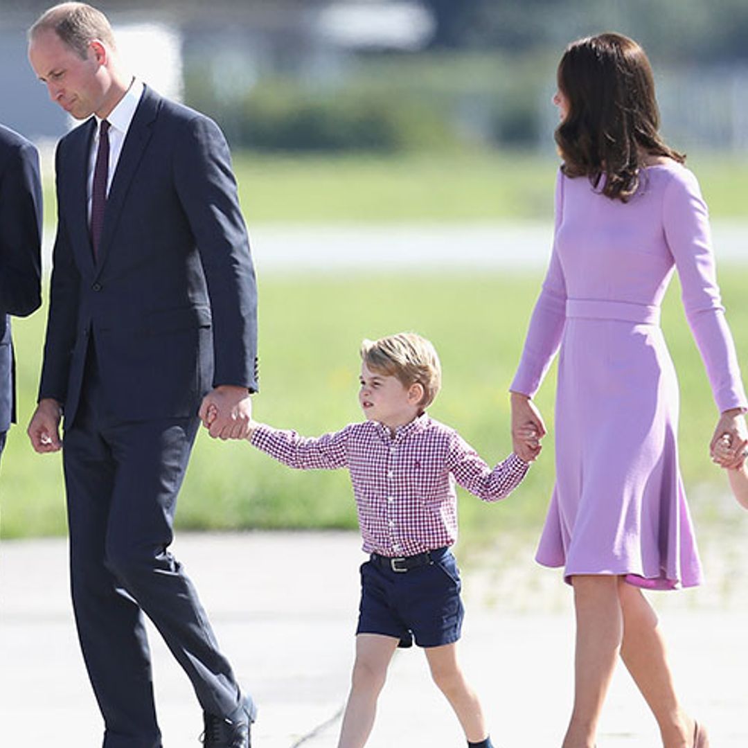 Excited Prince George and Princess Charlotte join their parents for final royal tour engagement