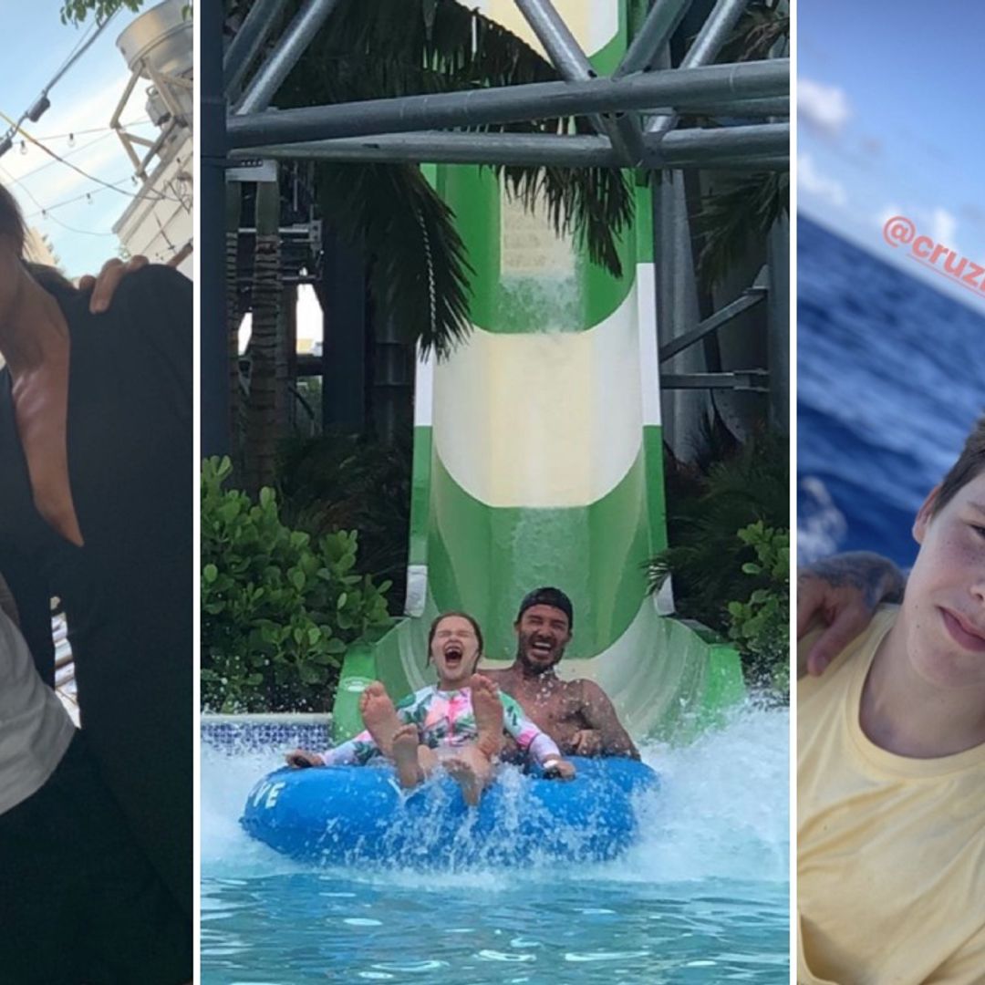 The Beckhams take Miami! David shares adorable water park photos with daughter Harper, and tries salsa dancing with Victoria