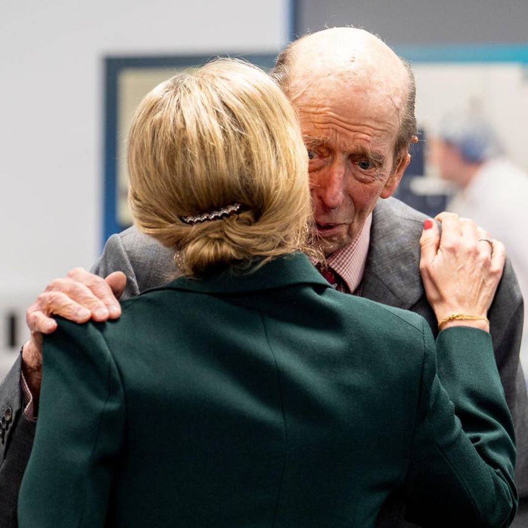 Duchess Sophie and Duke of Kent share sweet embrace during rare joint engagement
