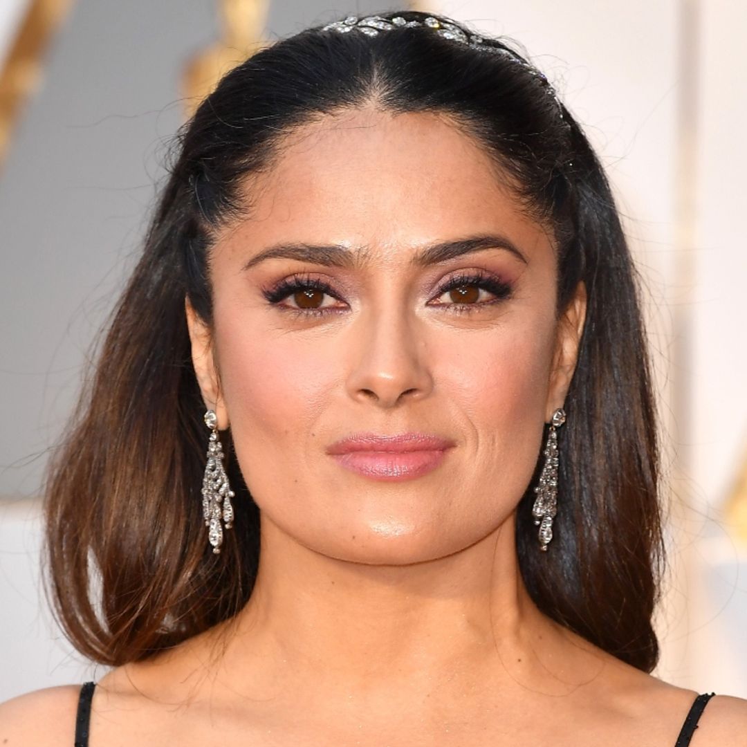 Salma Hayek makes Live! appearance in plunging outfit to reveal surprising nighttime routine