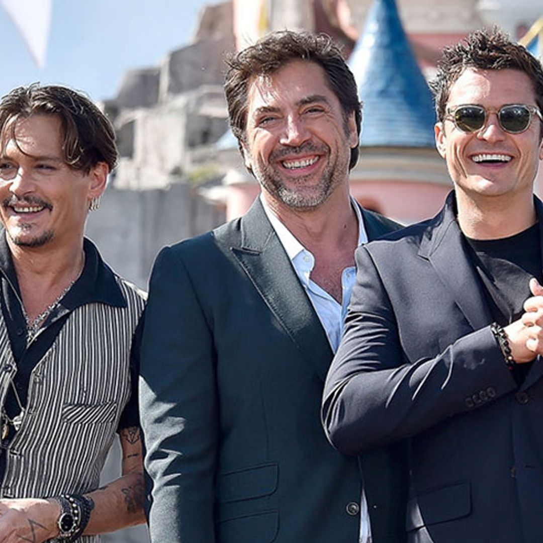 Johnny Depp and Orlando Bloom surprise Pirates of the Caribbean fans by setting sail to Disneyland Paris