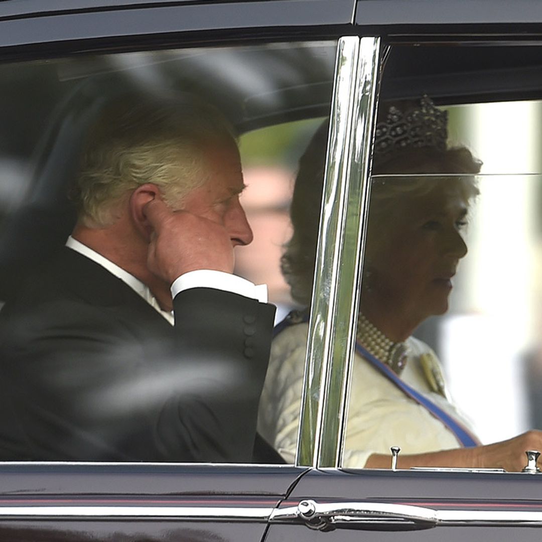 The Duchess of Cornwall GLITTERS in Bruce Oldfield at Buckingham Palace