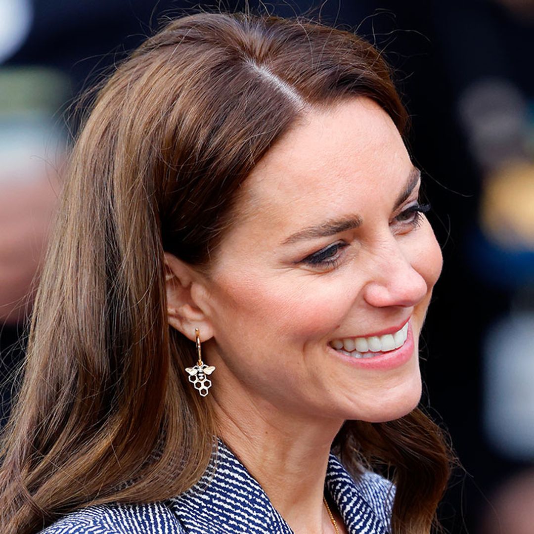 Duchess Kate looks radiant in dress with seriously striking print