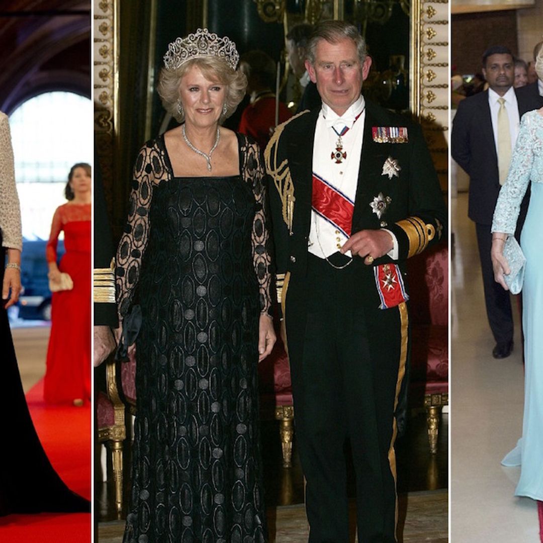 13 times Duchess Camilla wowed us in stunning royal gowns - from glittering sequins to elegant lace