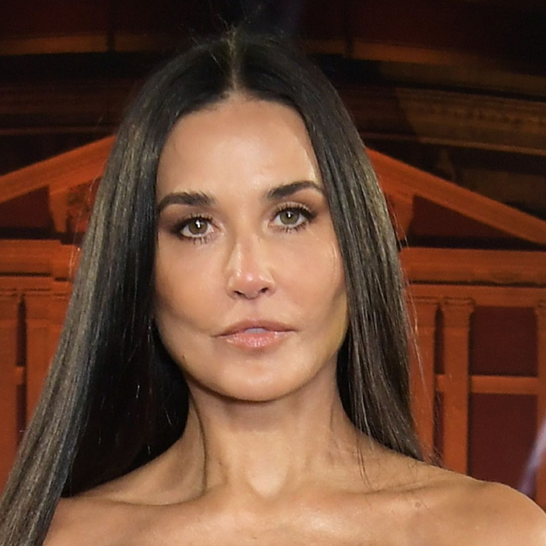 Demi Moore is an absolute bombshell in sparkling ombre gown with an extravagant train