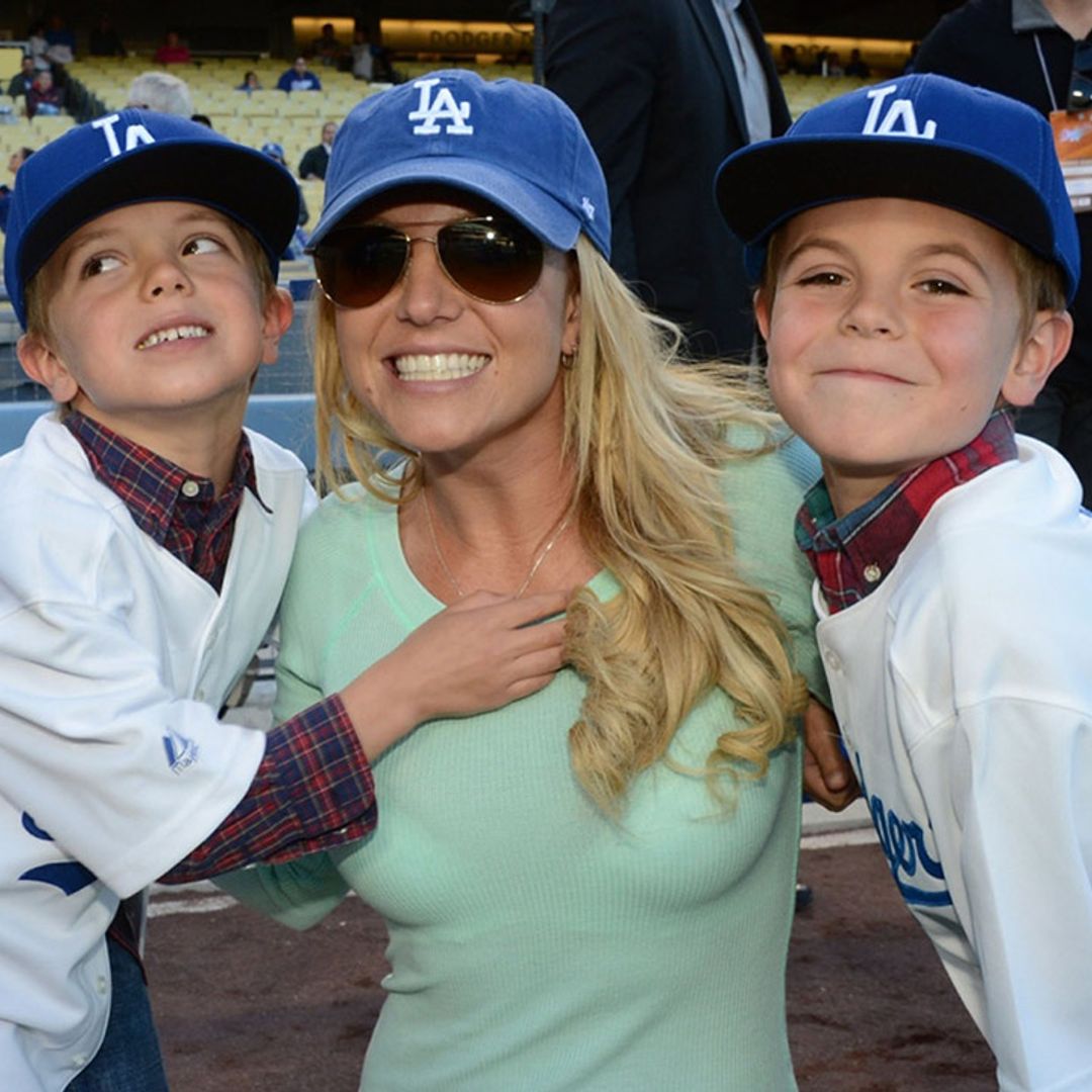 Britney Spears's two sons tower over singer in rare family photo