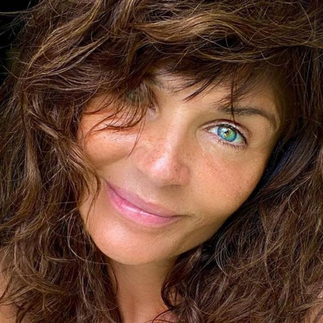 Helena Christensen stuns in sheer lace swimsuit in daring photoshoot
