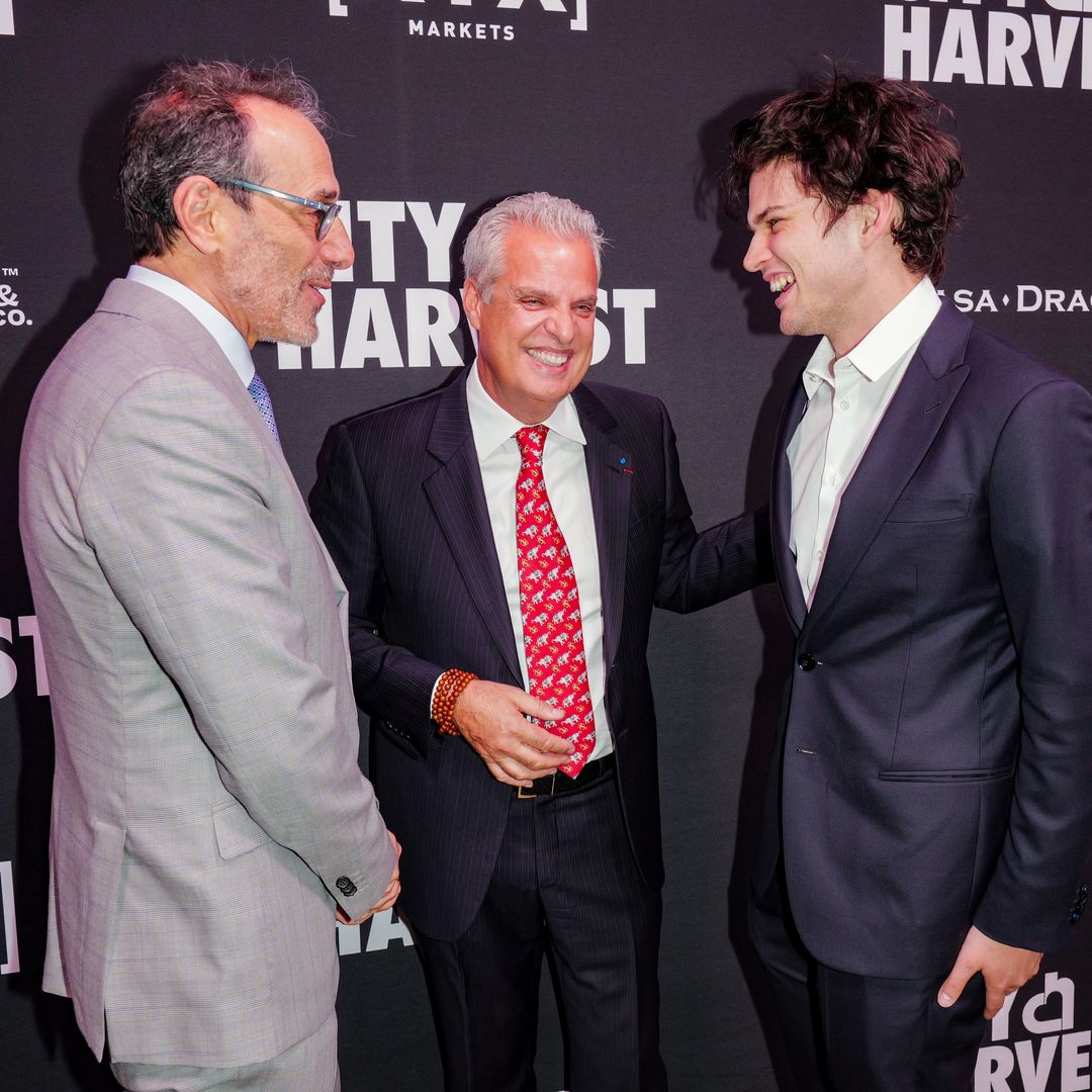 Dan Benton, Eric Ripert, and Homer James Jigme Gere attend as City Harvest Presents The 2025 Gala: Carnaval at Cipriani 42nd Street on April 22, 2025 in New York City