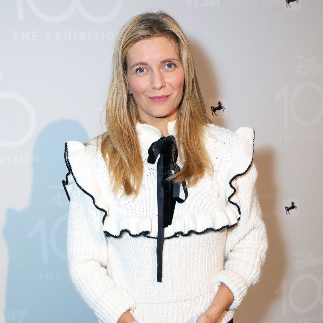 Rachel Riley stuns in slim-fit trousers for rare appearance with two daughters