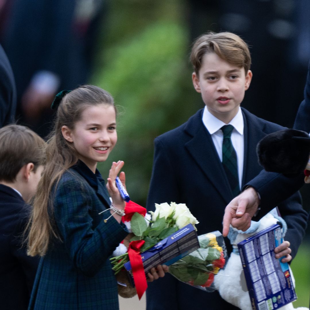 Revealed: What Prince George whispered to sister Princess Charlotte during Christmas Day walkabout