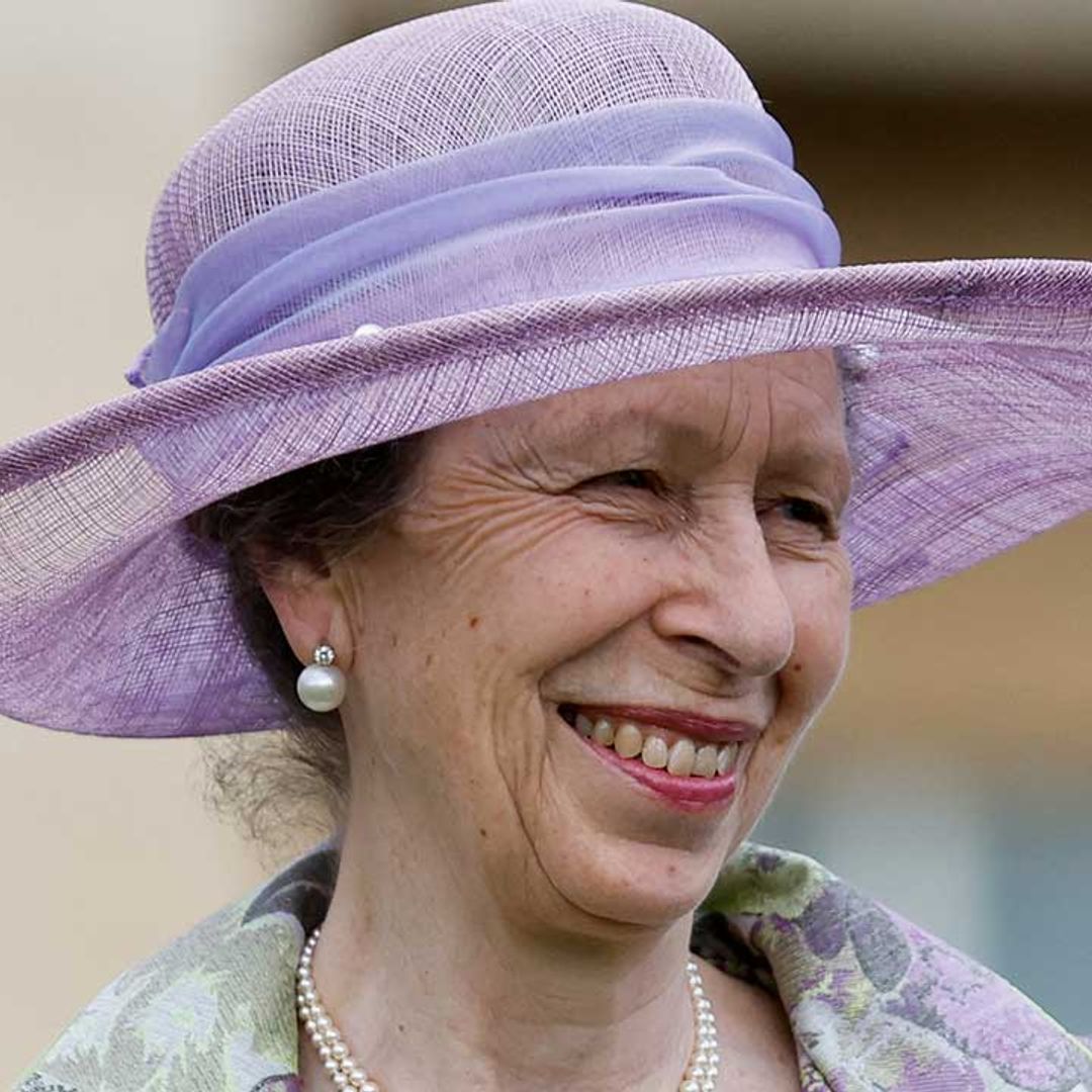 Princess Anne looks striking in bright dress and funky jacket