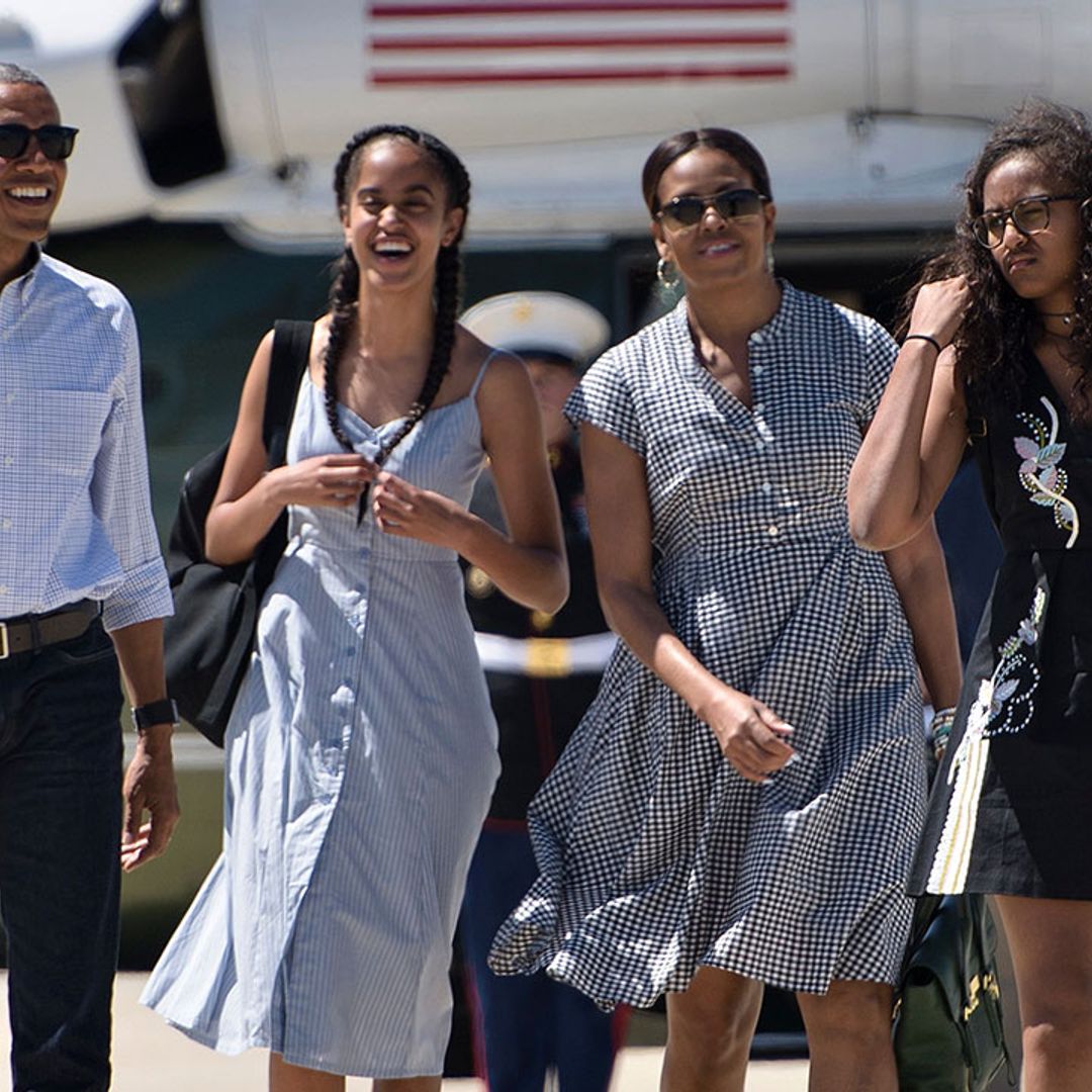 Michelle Obama's daughters steal the spotlight in candid family photo
