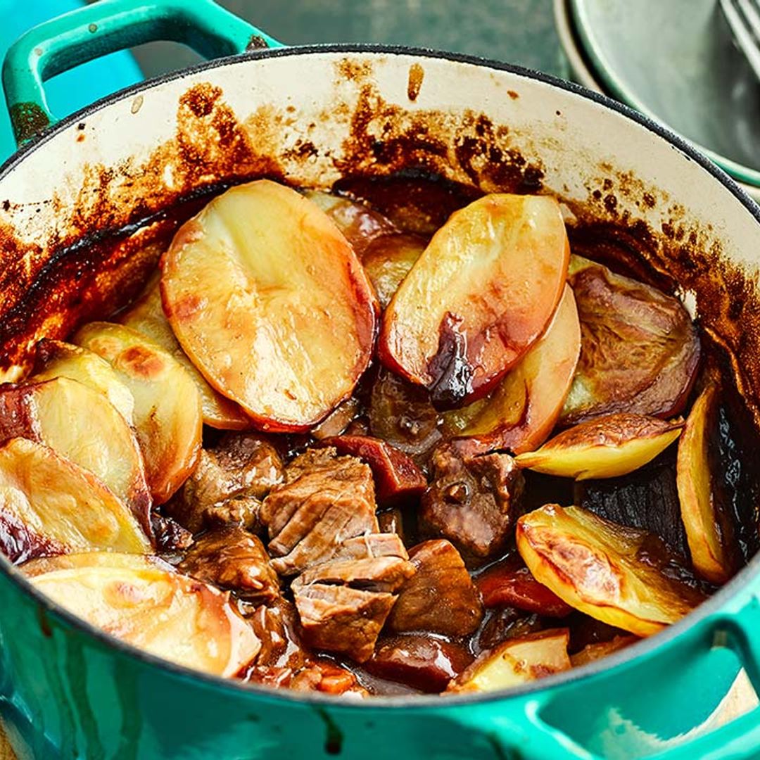 A comforting Irish beef and baby beetroot hotpot recipe from chef Terry Edwards