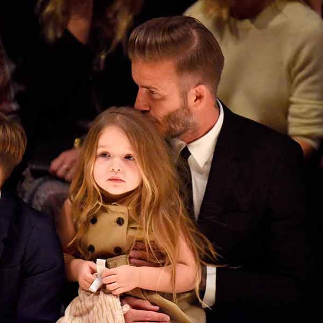 Victoria Beckham shares adorable photo of David helping Harper design clothes for her dolls