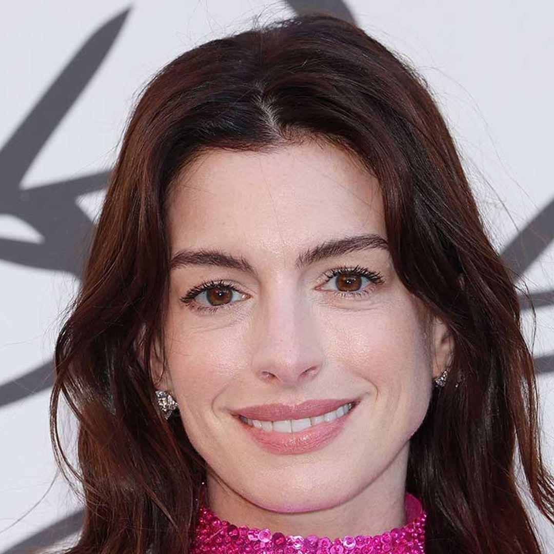 Anne Hathaway is the ultimate Barbie in glittering Valentino dress