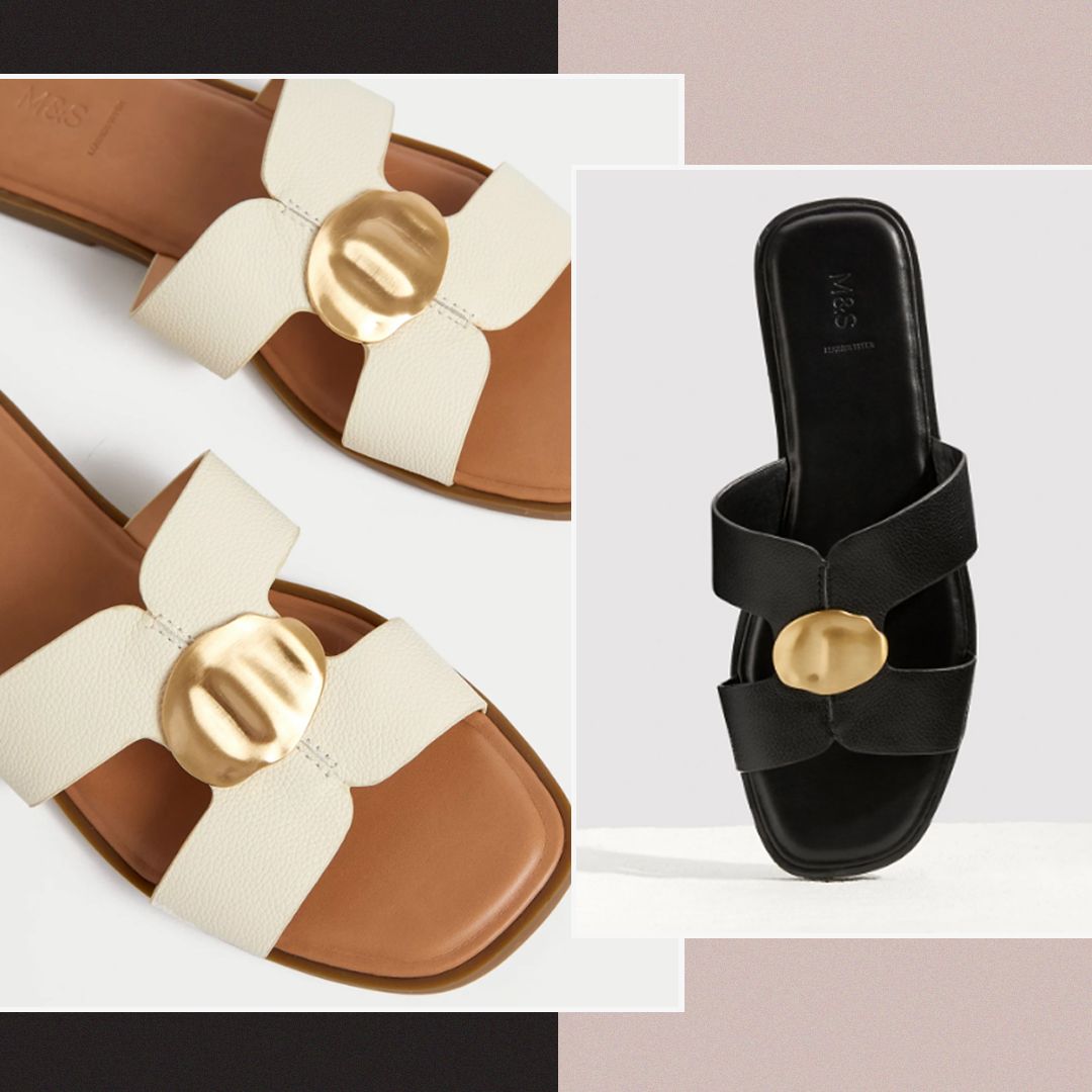M&S shoppers rave over 'designer looking' flat sandals saying the gold decoration 'elevates them from the ordinary'